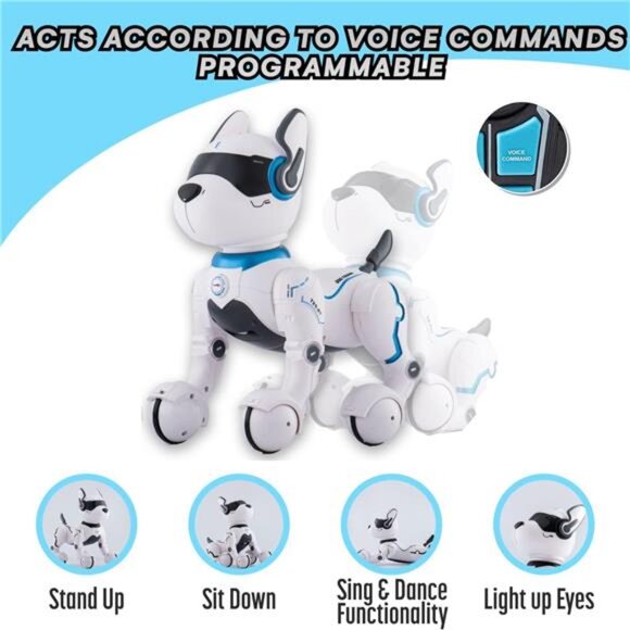 Top Race Programmable Robotic Dog Toy - Remote Control Pet with Touch Function - Picture 4 of 7